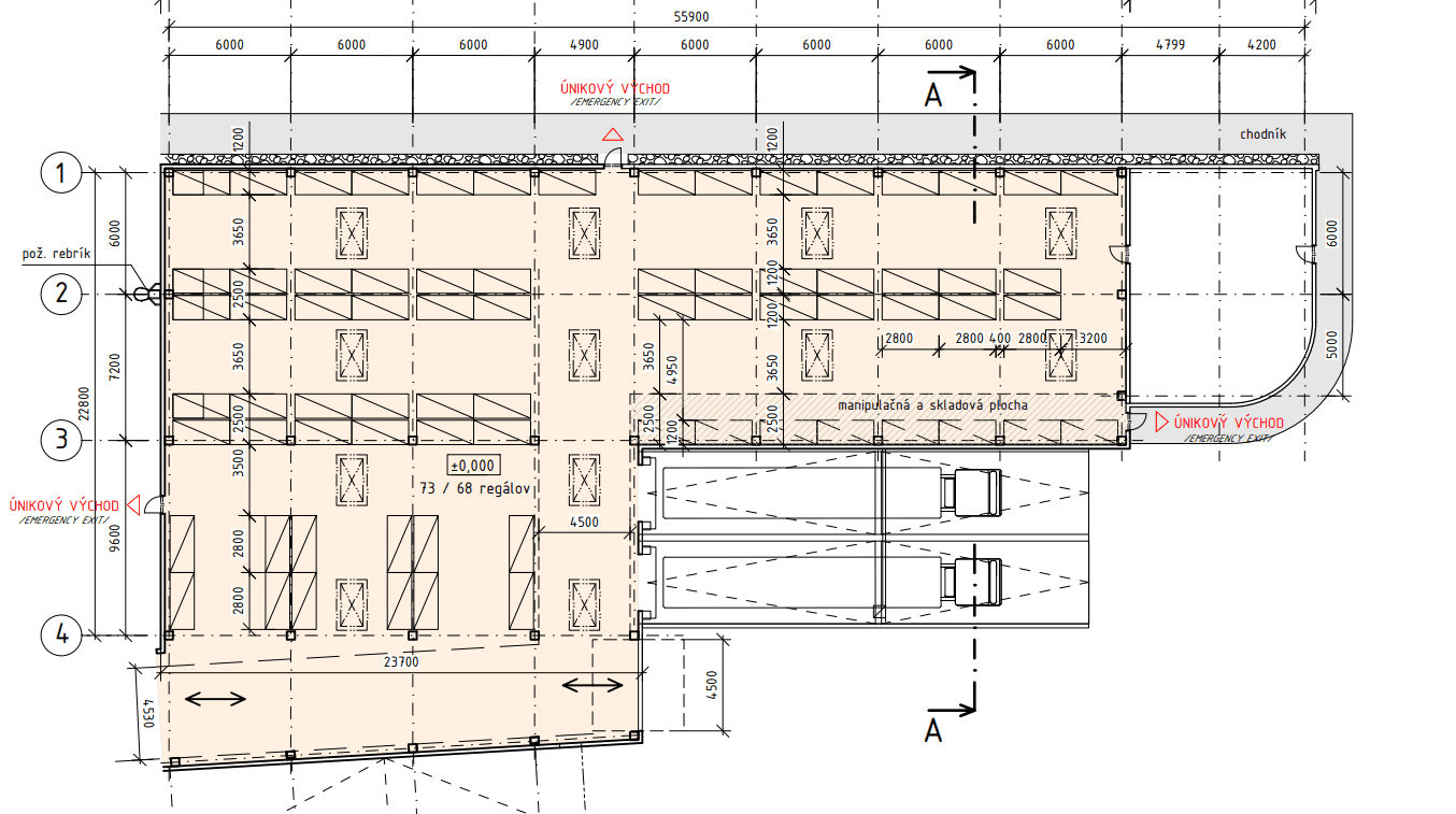 Warehouse and logistics hall for lease in Zlaté Moravce