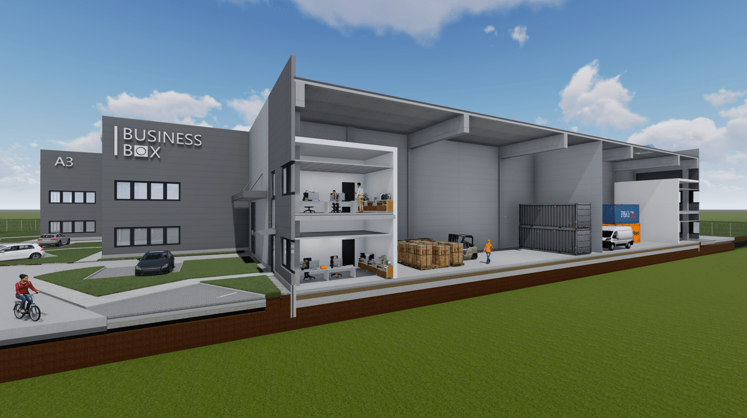 BUSINESS BOXy (sklad, showroom, office) na predaj/ prenájom – Trnava