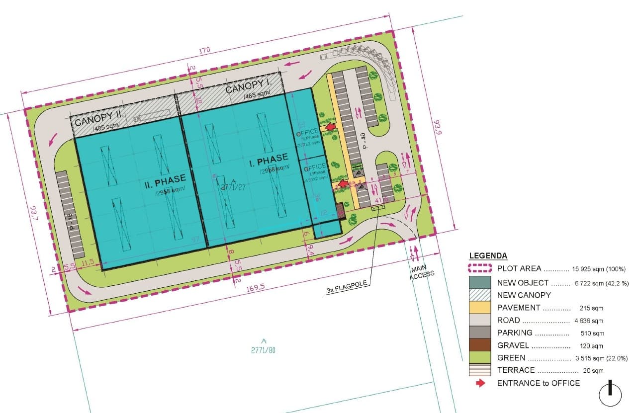 Predaj alebo prenájom výrobnej haly - Bernolákovo